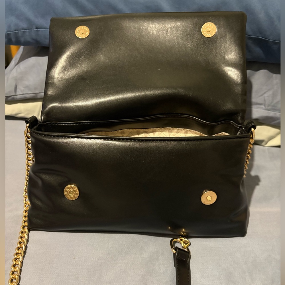 Black London Fog Chain Strap Shoulder Bag - Picture 5 of 6